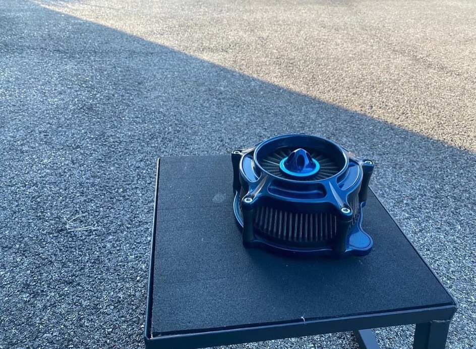 Arlen Ness Air Filter – Powder Coated in Harley Riptide Blue - Image 2