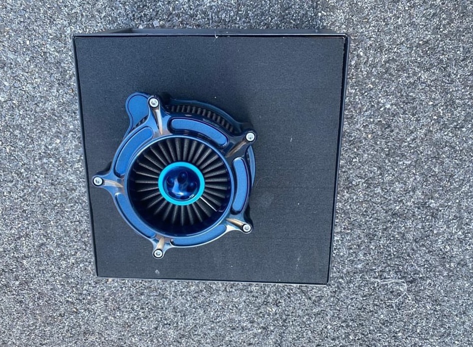 Arlen Ness Air Filter – Powder Coated in Harley Riptide Blue - Image 3