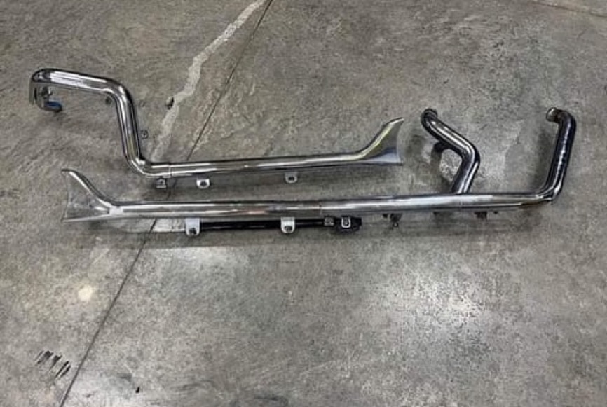 Fishtail Exhaust Set – Complete As Shown - Image 2