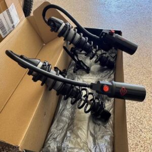 2024 CVO Road Glide ST Rear Shocks with Relocation Bracket – Fits 2014+ Harley Touring