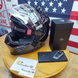Simpson Ghost Bandit Helmet with Cardo Packtalk Edge Bluetooth System