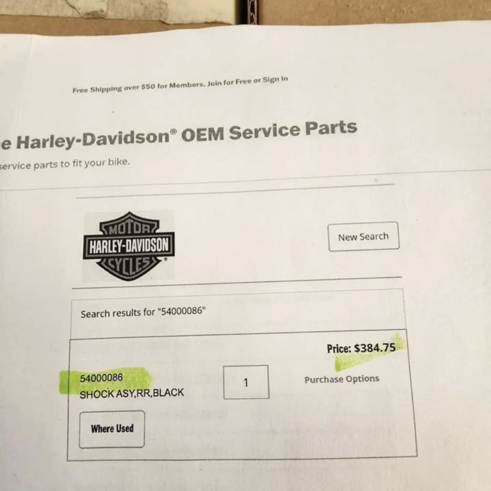 Harley-Davidson 13” Rear Shocks – Part #54000086 (New) - Image 5